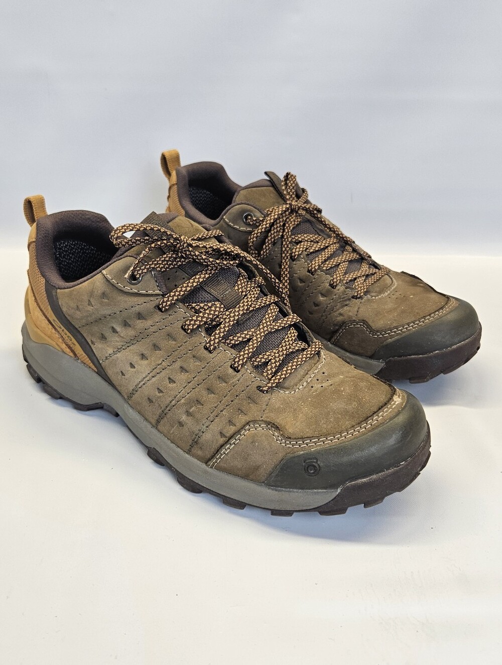 Oboz Hiking Shoes Mens Sypes Low Leather Waterproof Brown Tan US 8.5